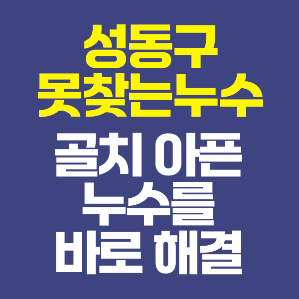 성동구누수